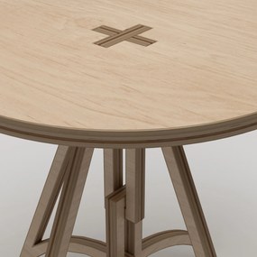 Τραπέζι Τραπεζαρίας Φυσικό Ξύλο ORBIS 75x75x75