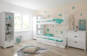 Παιδική Κουκέτα με Συρτάρι Jacek  White  80x180cm  BC50030 BabyCute (Δώρο τα Στρώματα)