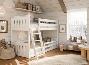 KEVIN 80x160 white bunk bed Lano Furniture
