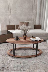 Τραπεζάκι Σαλονιού Καρυδί EGUZI 60x38x40