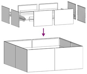 vidaXL Ζαρντινιέρα Λαδί 100x100x30 εκ. από Χάλυβα