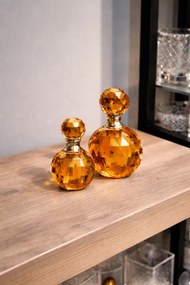 Stewehome Σετ 2 τεμαχίων κρυστάλλινων διακοσμητικών μπουκαλιών αρωμάτων 13x16 cm