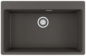 Franke Centro MRG 610-73 Ένθετος Γρανιτένιος Νεροχύτης με ανοξείδωτη βαλβίδα &amp; υπερχείλιση Μ78xΠ50cm Slate Grey