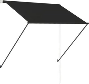 vidaXL Τέντα Συρόμενη με LED Ανθρακί 200 x 150 εκ.