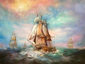 Εικονογράφηση The Sailing Ship., IamSuperPear