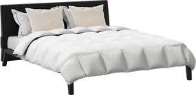 vidaXL Χειμερινό Παπλωματοθήκη με μαξιλάρι 3 pcs Λευκό Φτέρος