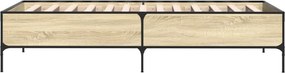 vidaXL Πλαίσιο Κρεβατιού Sonoma Δρυς 75 x 190 εκ. Επεξ. Ξύλο &amp; Μέταλλο
