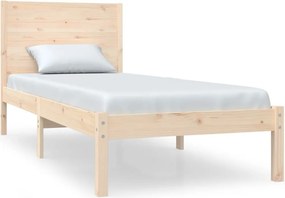 vidaXL Πλαίσιο Κρεβατιού 90 x 190 εκ. από Μασίφ Ξύλο Single