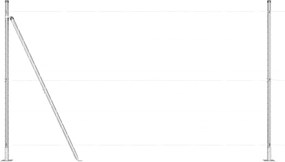 vidaXL Στύλος Περιφράξεων 13 pcs Ασημί Ατσάλι