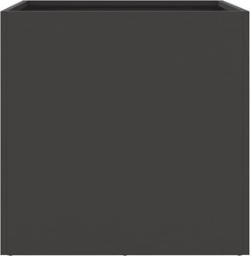 vidaXL Ζαρντινιέρες 2 Τεμ. Μαύρη 49x47x46 εκ. από Χάλυβα