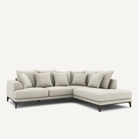 Γωνιακός καναπές από ύφασμα μελανζέ, ARMENTO