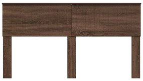 vidaXL Κεφαλάρι Καφέ δρυς 160 cm Επεξεργασμένο ξύλο