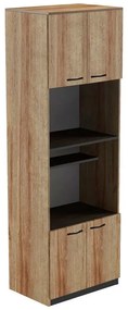 Στήλη κουζίνας Rowan σε ανθρακί-oak απόχρωση 60x42x182εκ 60x42x182 εκ.