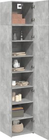 vidaXL Ντουλάπι Αποθήκευσης Στενό Γκρι 45x42,5x225 εκ. Επεξεργ. Ξύλο
