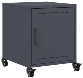vidaXL Κομοδίνο Ανθρακί 36 x 39 x 43,5 εκ. από Χάλυβα