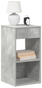 vidaXL Κομοδίνο με συρτάρι Γκρι Σκυροδέματος 35x34x66,5 εκ.