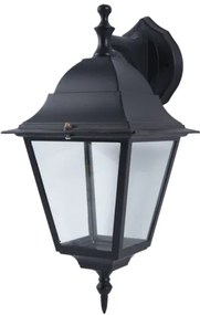 Απλίκα Φωτιστικό Τοίχου Φανάρι E27 IP45 RAL ACA-HI6042BMS-Μαύρο HI6042BMS