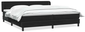 vidaXL Box Spring Κρεβάτι με στρώματα Μαύρο 200x210 cm Βελούδινο