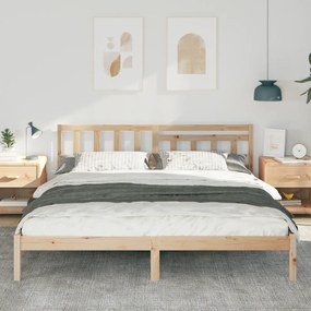 vidaXL Σκελετός Κρεβατιού Καφέ 180 x 200 cm Συμπαγές ξύλο πεύκου