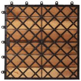 Πλακάκια Deck Κάθετο Σχέδιο Σετ 30 τεμ. 30 x 30 εκ. από Ξύλο Ακακίας - Καφέ