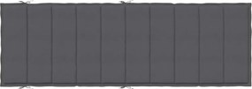 vidaXL Μαξιλάρι Ξαπλώστρας Ανθρακί 186x58x4 εκ. Ύφασμα