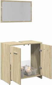 vidaXL Σετ Επίπλων Μπάνιου 2 Τεμαχίων Sonoma Δρυς Επεξεργασμένο Ξύλο