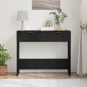 vidaXL Κονσόλα Μαύρη Δρυς 90x36x75 εκ. Κατασκευασμένο ξύλο