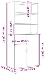 ΝΤΟΥΛΑΠΑ ΚΑΠΝΙΣΤΗ ΔΡΥΣ 80X42,5X185 ΕΚ. ΑΠΟ ΕΠΕΞΕΡΓΑΣΜΕΝΟ ΞΥΛΟ 3281382