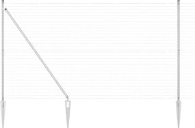 vidaXL Τεντώτο με στήριγμα Ασημί 1,6 x 10 m Ατσάλι