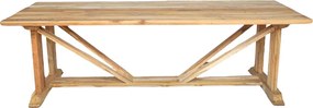 Τραπέζι Smarious pakoworld teak ξύλο σε φυσική απόχρωση 250x100x78εκ