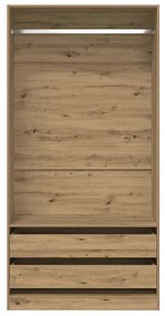 vidaXL Ντουλάπα Τεχνίτης Δρυς 100x50x200 εκ Επεξεργασμένο Ξύλο