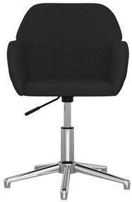vidaXL Καρέκλα Γραφείου Περιστρεφόμενη Μαύρη Υφασμάτινη