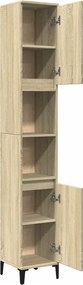 vidaXL Ντουλάπι Μπάνιου Sonoma Δρυς 30x30x190 εκ. Επεξεργασμένο Ξύλο