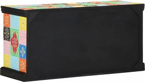 vidaXL Ντουλάπι TV 100 x 35 x 50 εκ Πολύχρωμο Στερεό ξύλο μάνγκο