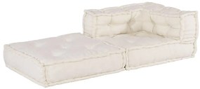 Modular Pouffe Cream 70x70x54 ύφασμα - Κρεμ