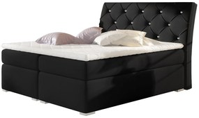 Επενδεδυμένο κρεβάτι Baltimore με στρώμα και ανώστρωμα-140 x 200-Mauro