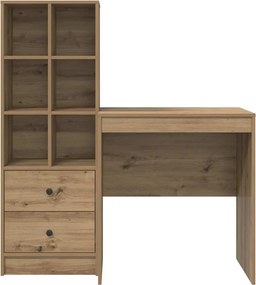 vidaXL Γραφείο με συρτάρι με ράφι με αποθήκευση 2 pcs Artisan Oak