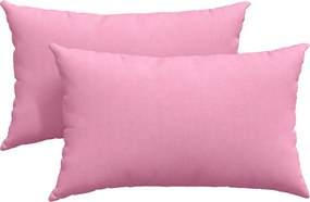 vidaXL Μαξιλάρι Καναπέ 2 pcs Ροζ 50 x 30 cm ύφασμα
