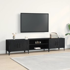 vidaXL Ντουλάπα Τηλεόρασης Μαύρο Δρυς 180x31,5x40 εκ Επεξεργασμένο Ξύλο