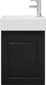 vidaXL Μονάδα μπάνιου με βρύση Μαύρο 45,5 x 22,5 x 84 εκ