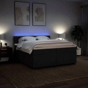 ΚΡΕΒΑΤΙ BOXSPRING ΜΕ ΣΤΡΩΜΑ ΜΑΥΡΟ 200X200 ΕΚ. ΥΦΑΣΜΑΤΙΝΟ 3289484