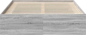 vidaXL Πλαίσιο Κρεβατιού Γκρι Sonoma 140 x 200 εκ.