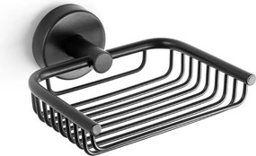 Karag Uno Nero 130355 - Σαπουνοθήκη Σχαρωτή Μαύρη 13 cm