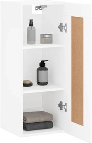 vidaXL Ντουλάπι Τοίχου Λευκό 34,5 x 34 x 90 εκ. από Επεξεργασμένο Ξύλο