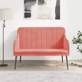 vidaXL Πάγκος Ροζ 110x76x80 εκ. Βελούδινος