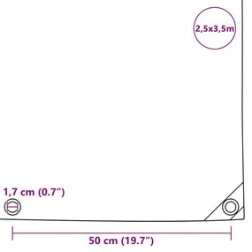 Μουσαμάς Λευκός 2,5 x 3,5 μ. 650 γρ./μ.² - Λευκό