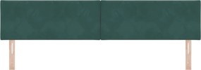 vidaXL Κεφαλάρι Σκούρο Πράσινο 200 cm Βελούδο