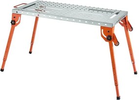 Welding Table 44" x 21" 500LBS Folding Workbench with 4-Level Adjustable Height
