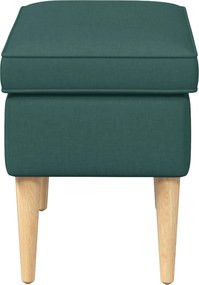 vidaXL Πολυθρόνα Ποδιών Σκούρο Πράσινο 55 x 35 x 41 εκ Πολυεστέρας