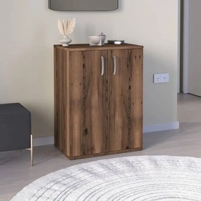 Παπουτσοθήκη Manolo καπνιστή καρυδιά 60x38x81εκ